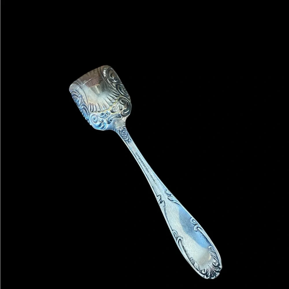 Antique Crown Silver Co Sugar Shovel Spoon Cuban Pattern 1911 Silverplat
